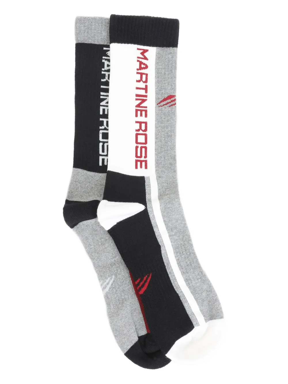 Martine Rose logo-detail panelled socks | Black | Image 1