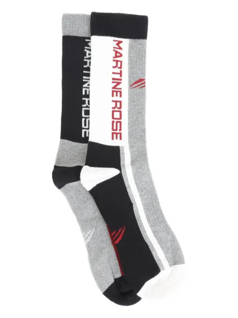 Martine Rose logo-detail panelled socks