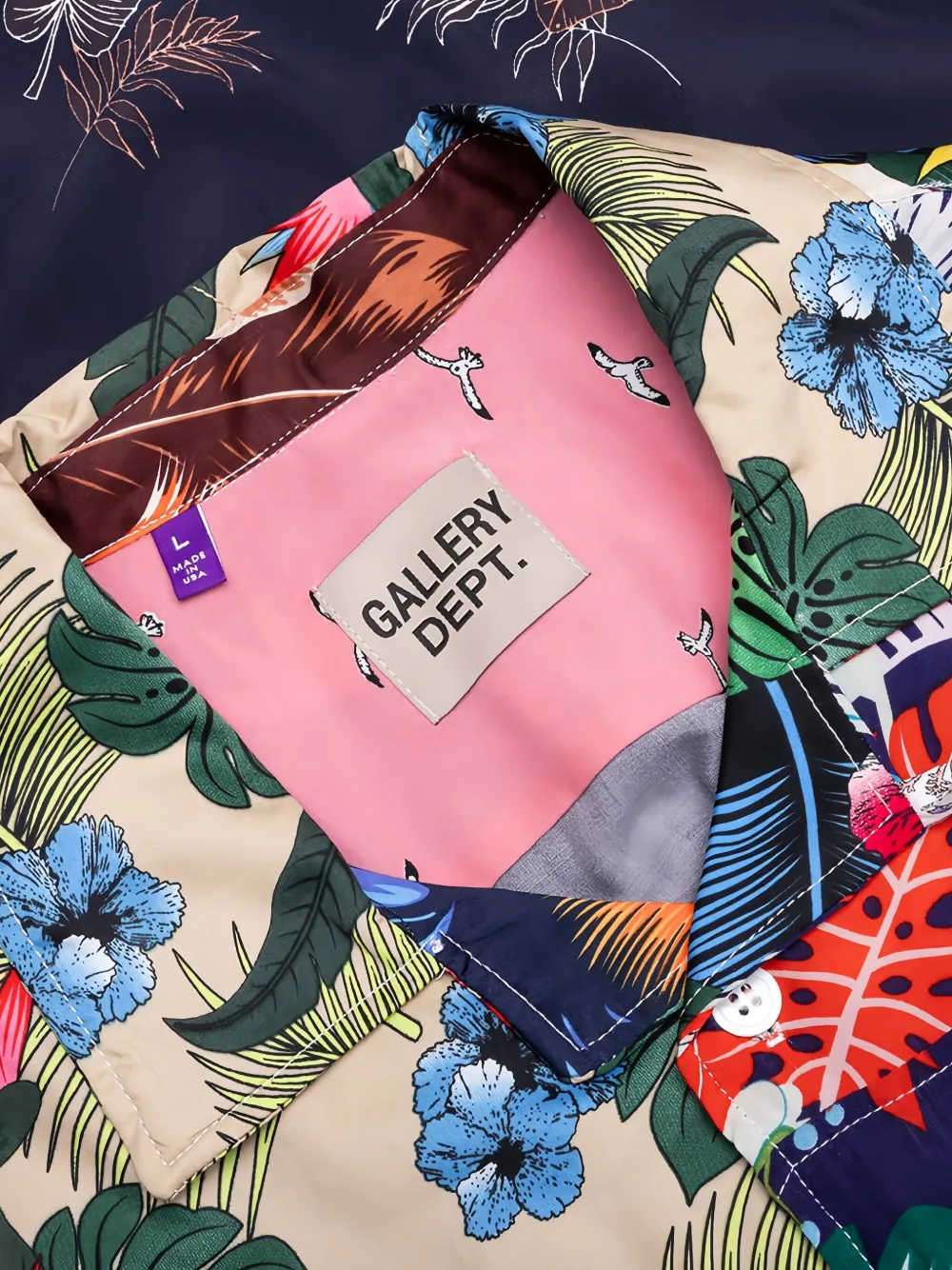 Gallery Dept. Leaf-print Short-sleeve Shirt In Multi