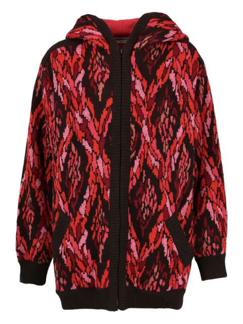 Saint Laurent Pre-Owned geometric-pattern zipped hoodie