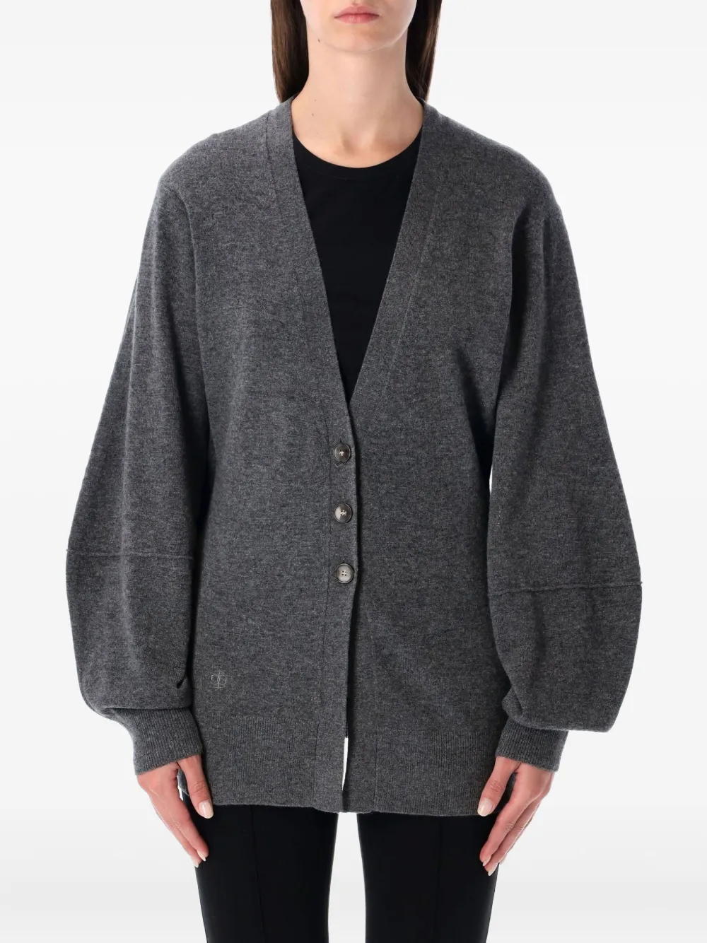 The Garment balloon-sleeve buttoned cardigan | Grey | Image 1