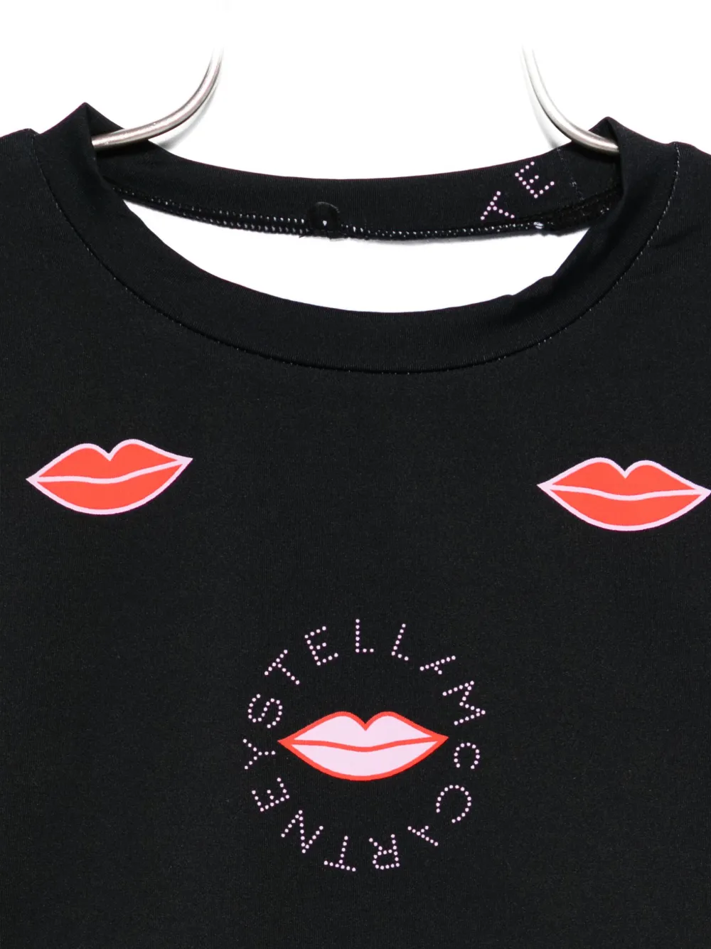 Stella Mccartney Lip-print Long-sleeve T-shirt In Black
