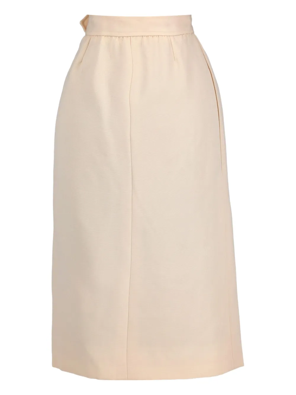 Saint Laurent Pre-Owned 1970s wollen kokerrok - Beige