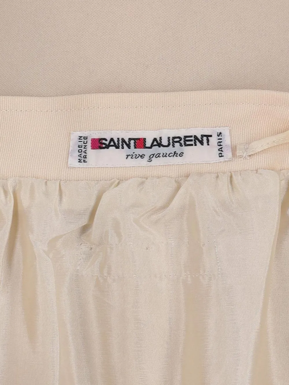 Pre-owned Saint Laurent 1970s Wool Pencil Skirt In Neutral