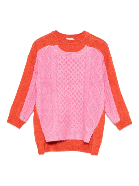 Stella McCartney Kids cable-knit colour-block sweater