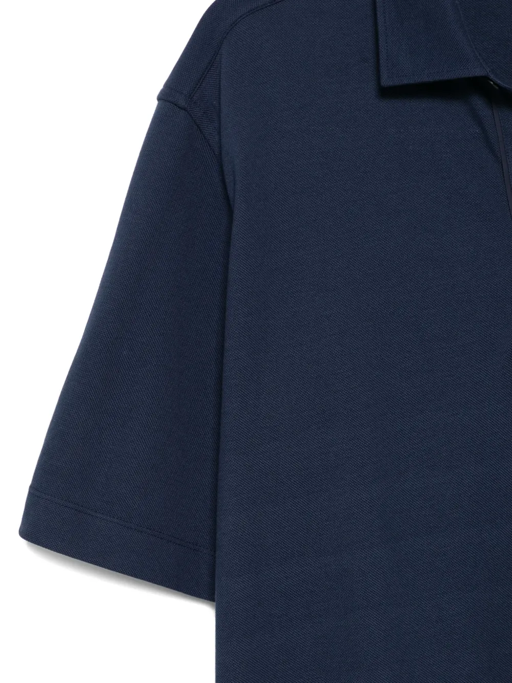 Zegna Poloshirt met knopen en korte mouwen Blauw