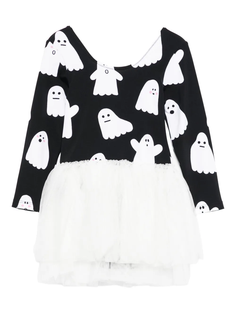 Stella McCartney Kids ghost-print tulle dress | Black | Image 1