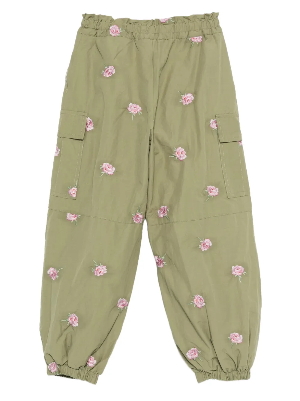 Stella McCartney Kids rose-embroidered cargo trousers | Girls Casual Trousers | Image 2