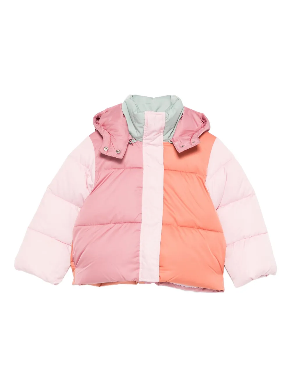 Stella Mccartney Hooded Puffer Jacket In Pink