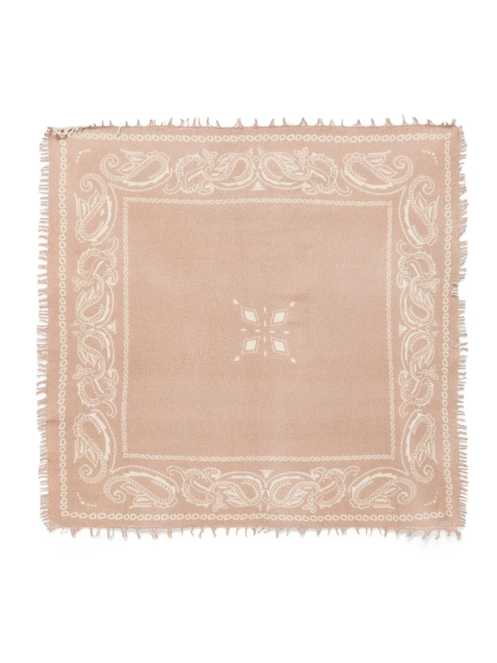 Liska écharpe Tuch à imprimé cachemire et franges | tons neutres | Image 1