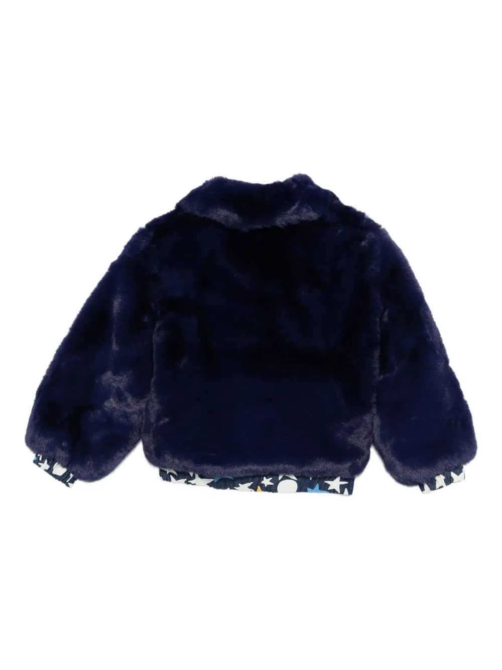 Stella McCartney Kids star-print jacket | Girls Faux Fur Jackets | Image 2