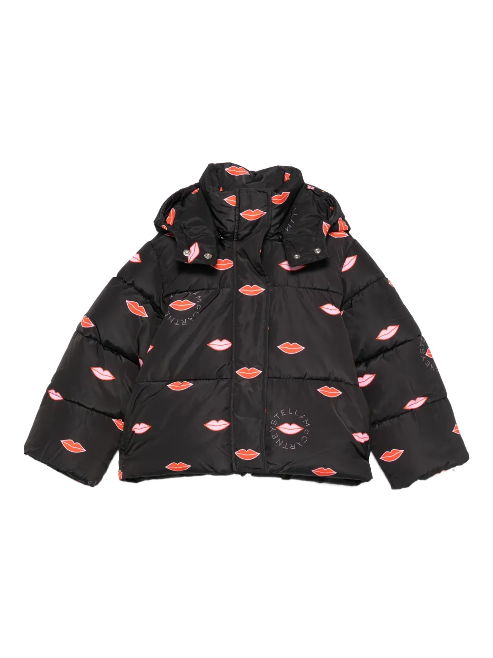 Stella McCartney Kids hooded puffer jacket | Black | Image 1