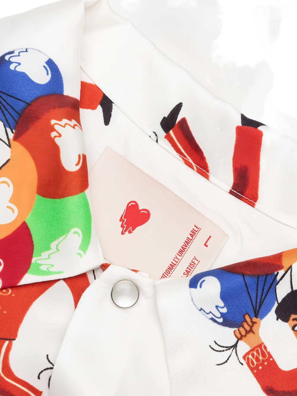 Emotionally Unavailable Balloon-print Shirt In White