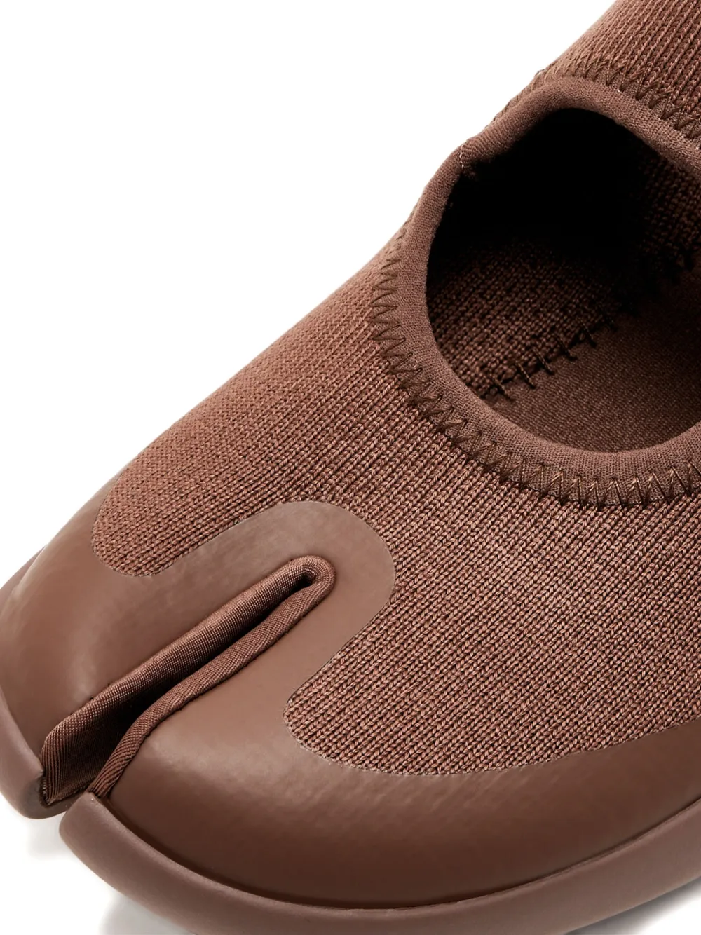 Tabi Footwear tabi-toe knitted ballet flats Brown
