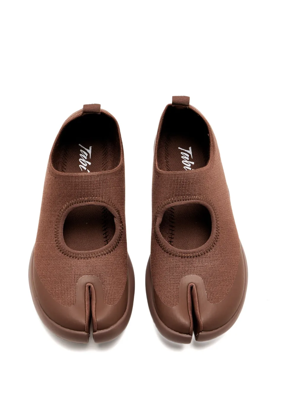 Tabi Footwear tabi-toe knitted ballet flats Brown