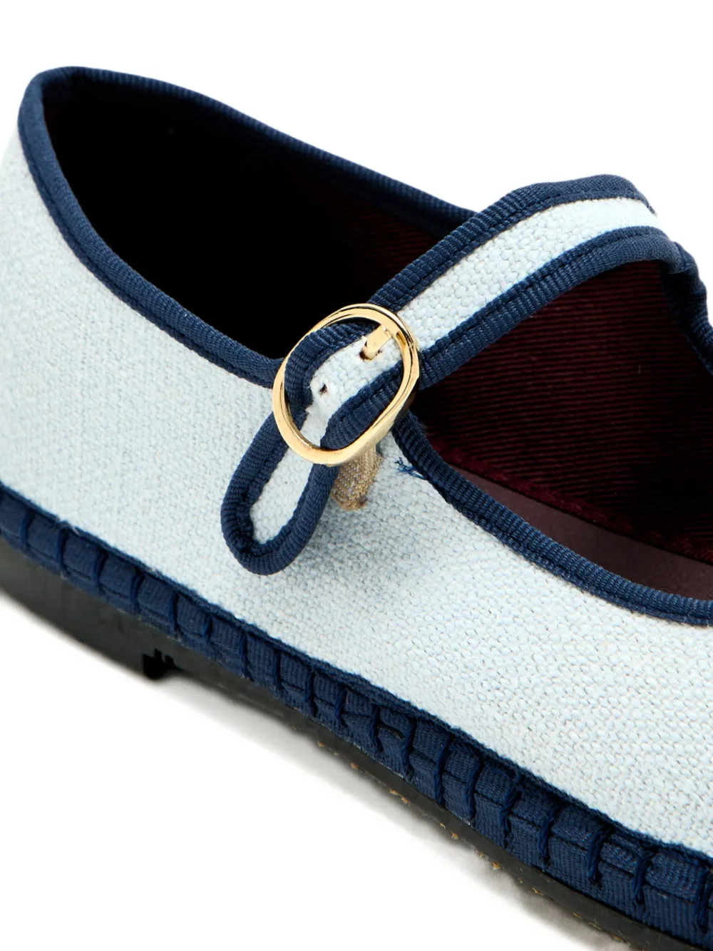 FLABELUS Elia buckled ballet flats Blue