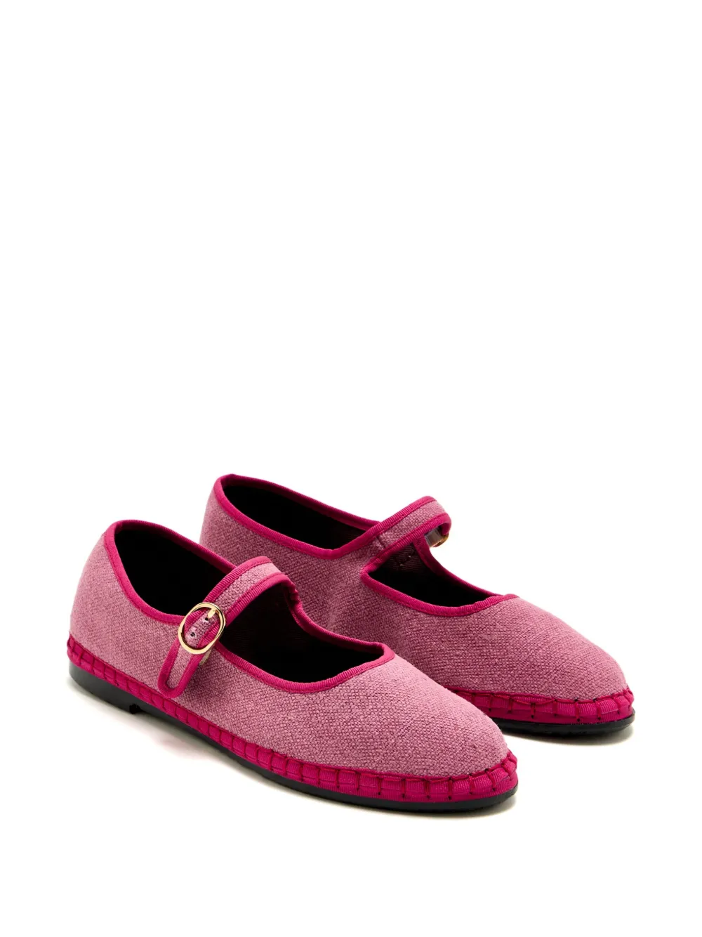 FLABELUS buckled ballet flats Red