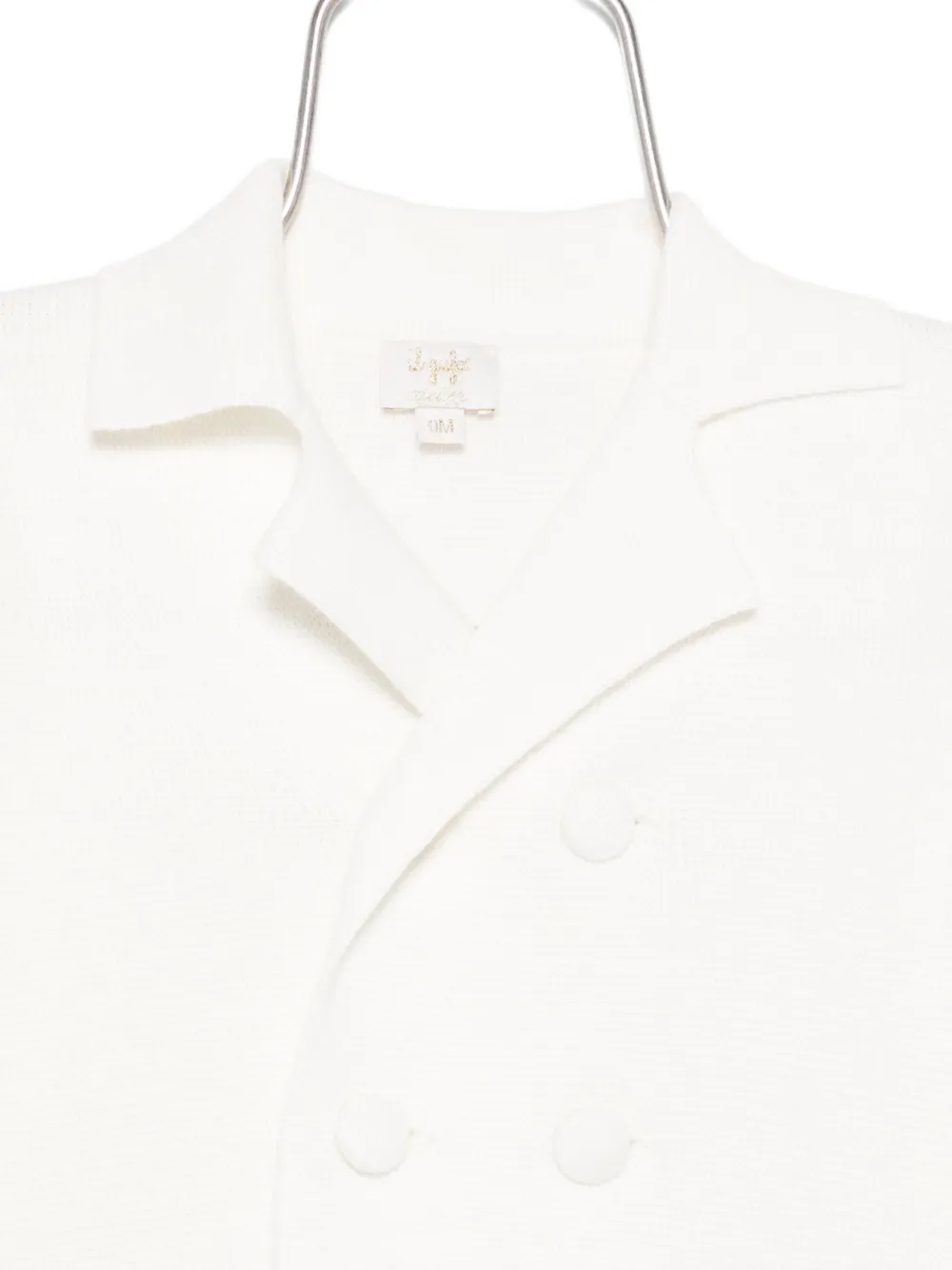 Il Gufo Double-breasted Cardigan In White