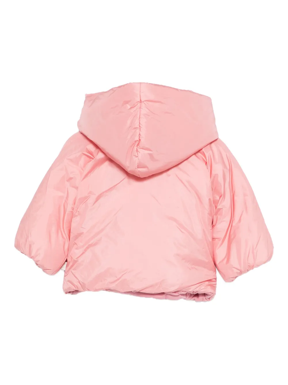 Teddy & Minou Hooded Puffer Jacket In Pink