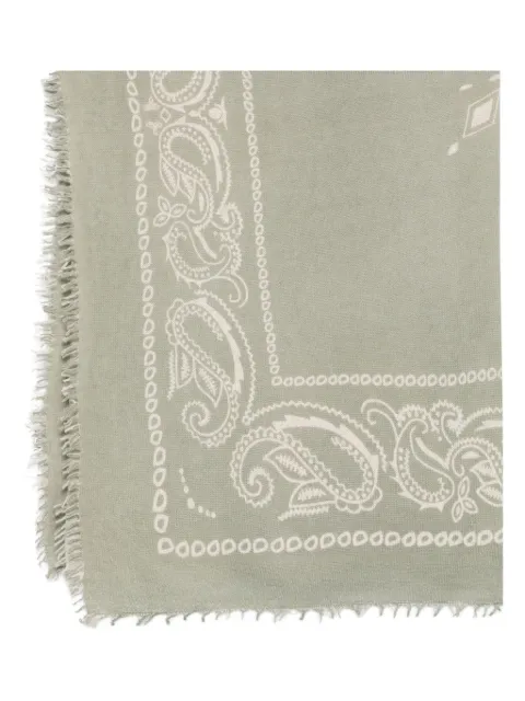 Liska Ausgefranster Schal mit Paisley-Print