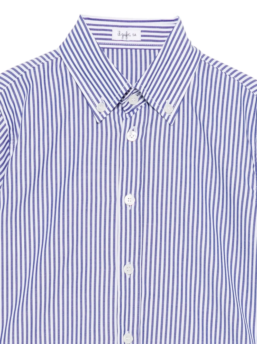 Il Gufo Gestreept shirt met knoopsluiting Blauw