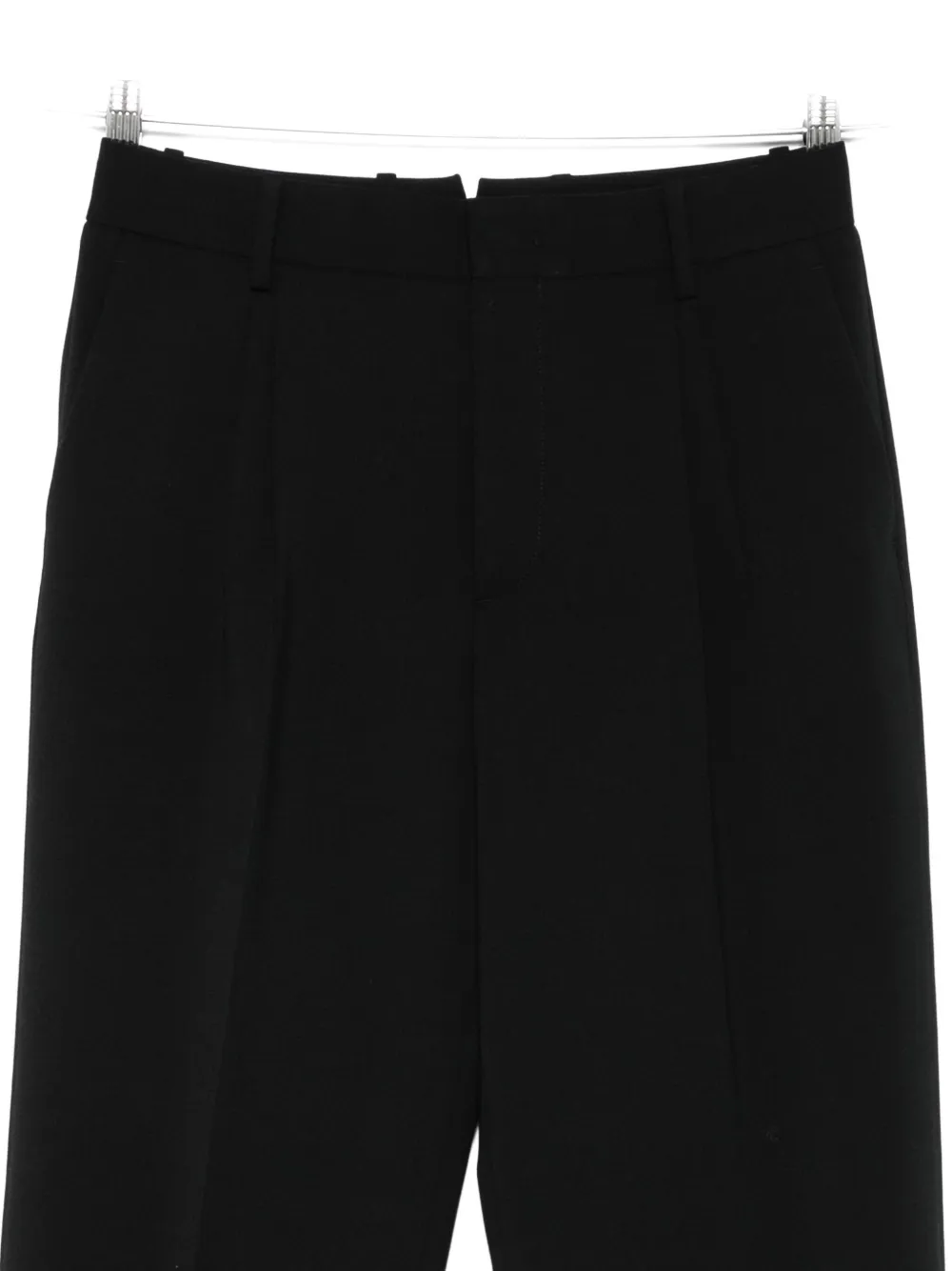 Cellar Door Beverly Pleated Wool Trousers Clothing In Black