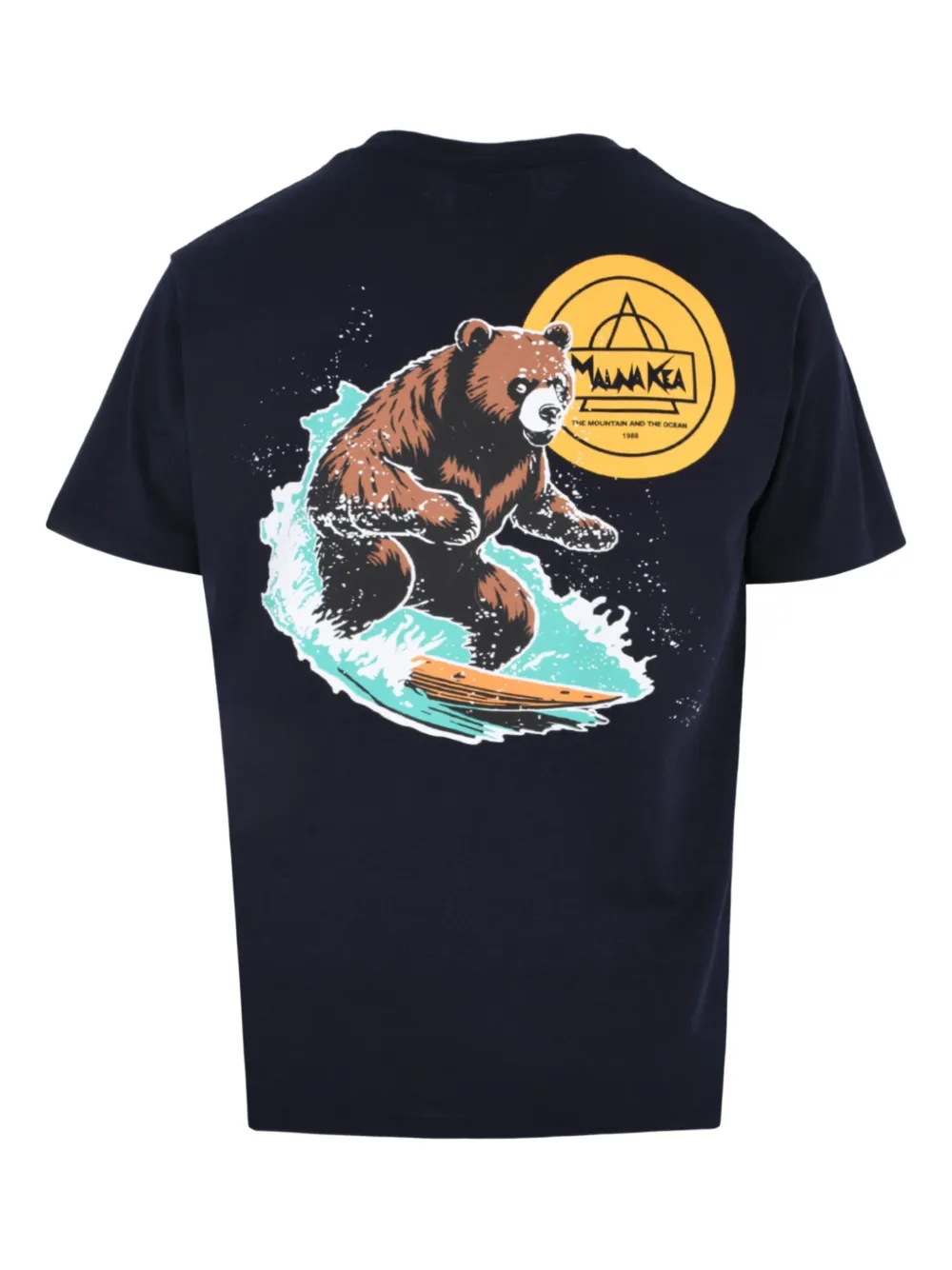 Mauna Kea surfing bear T-shirt - Blauw