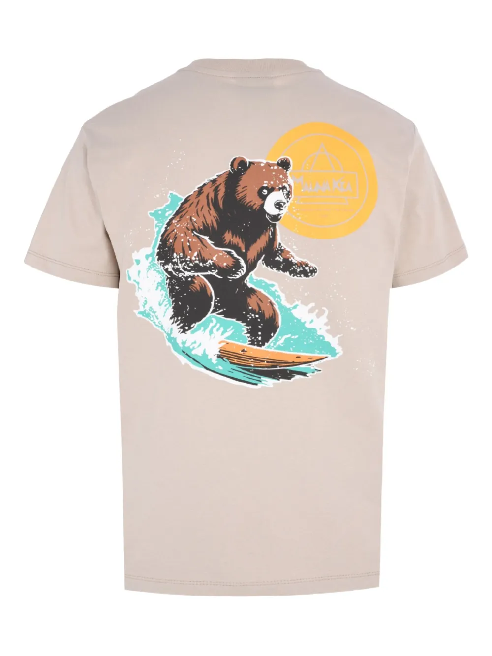 Mauna Kea surfing bear T-shirt - Beige