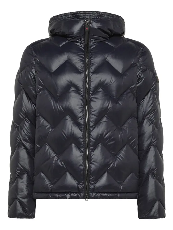 Peuterey chevron-quilted Hooded Jacket Blue FARFETCH PH