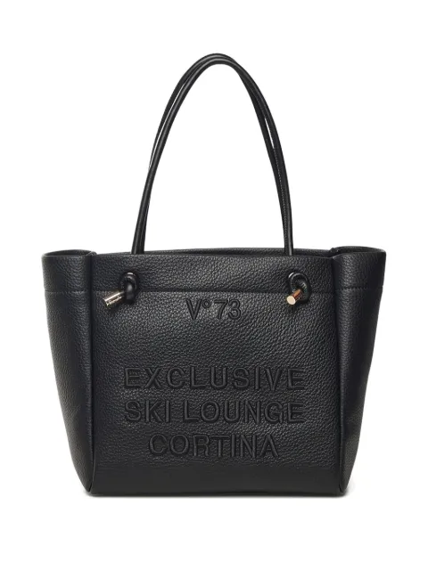 V°73 Cortina embroidered-lettering tote bag
