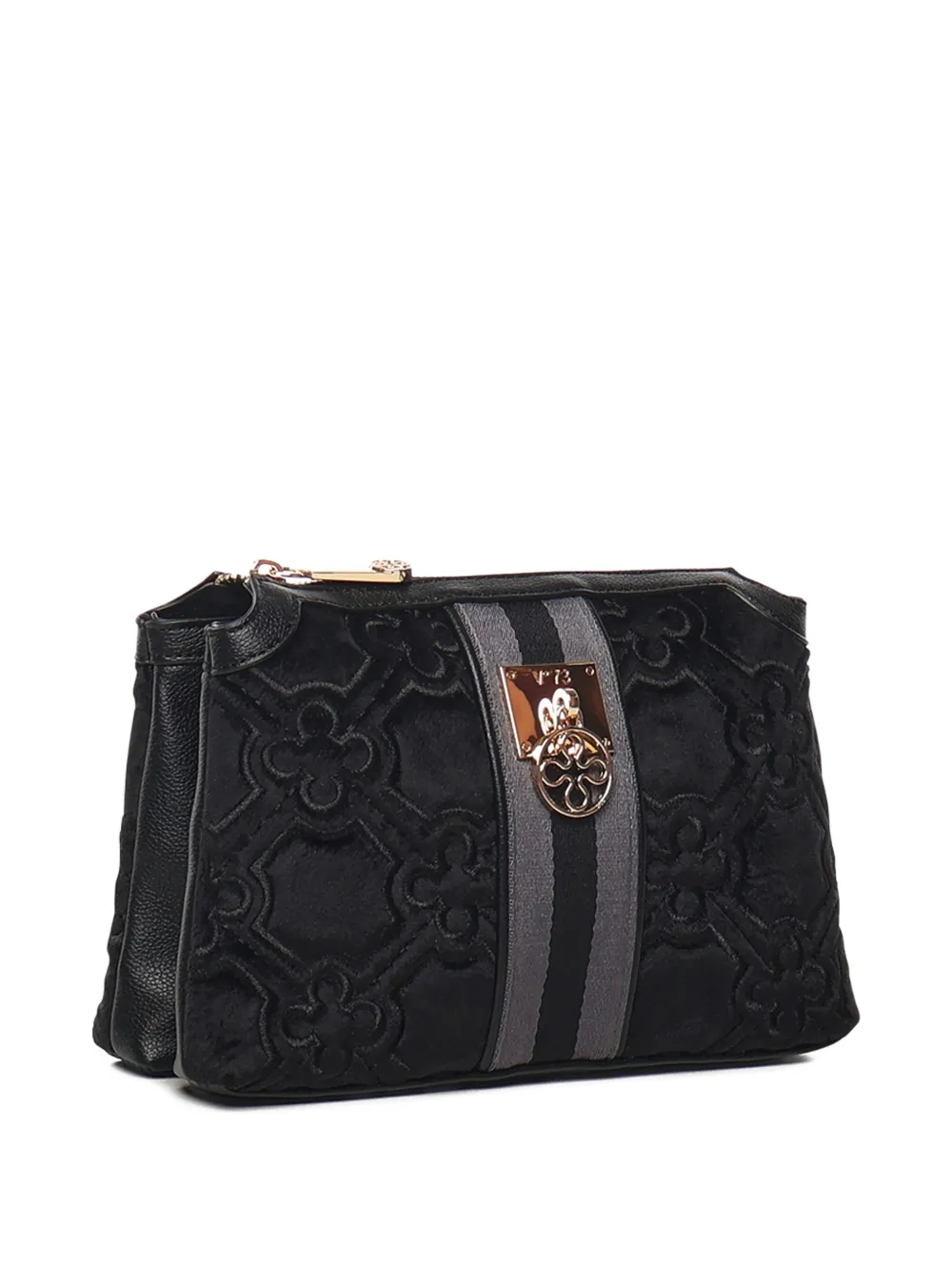 V73 Cate Quilted-effect Shoulder Bag In Black
