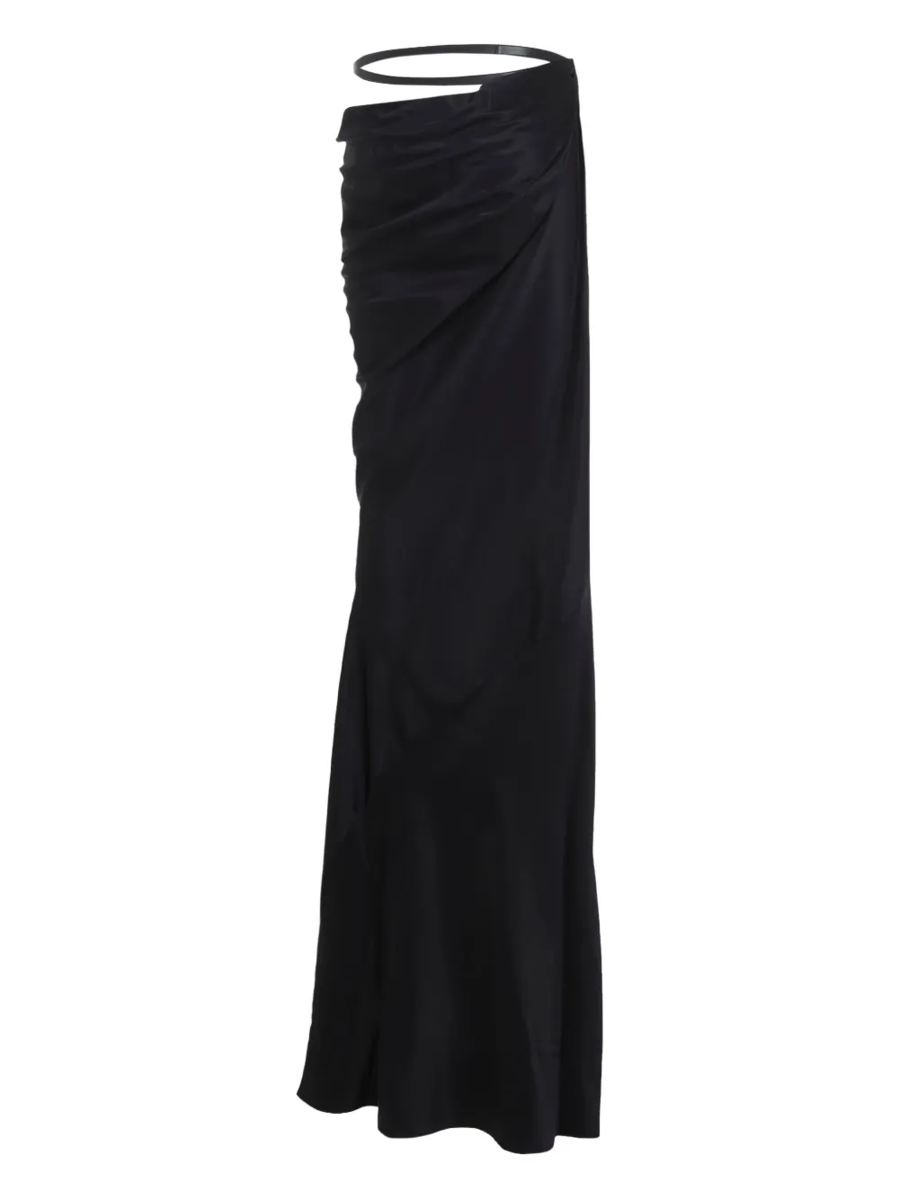 TOM FORD leather-belt draped skirt - ブラック TOM FORD leather-belt draped skirt - ブラック