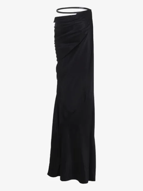 TOM FORD leather-belt draped skirt