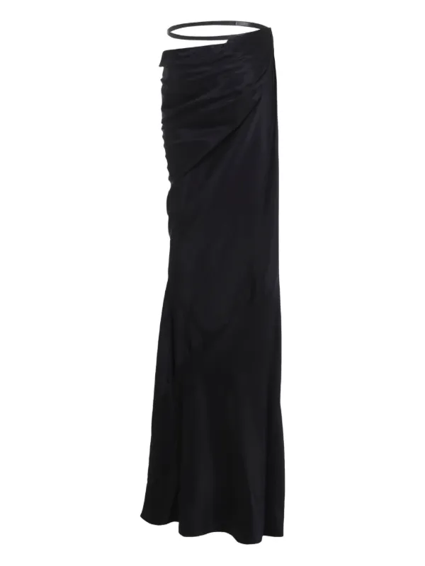 Tom Ford Leather-belt Draped Skirt in Black