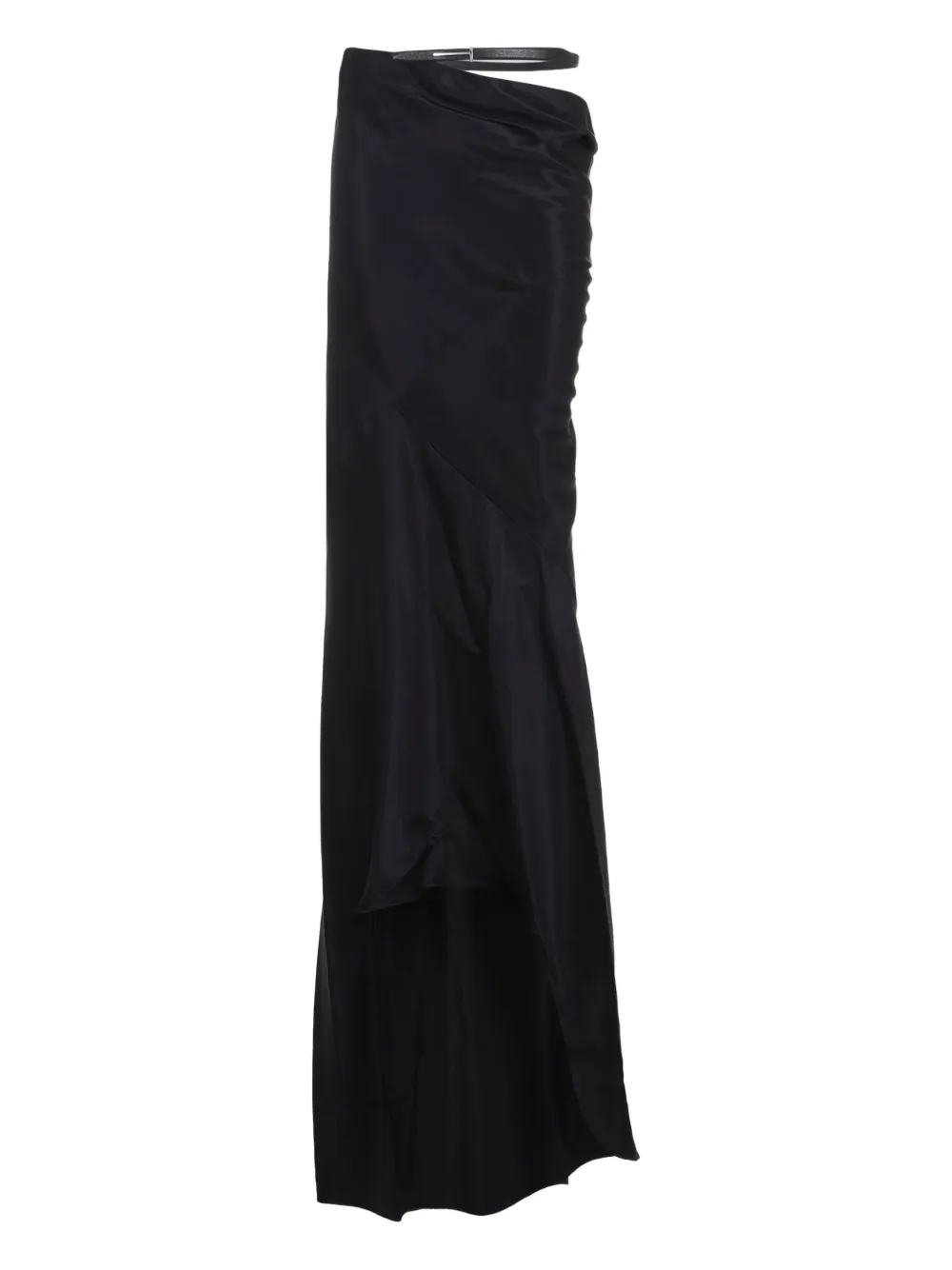 TOM FORD leather-belt draped skirt - Zwart
