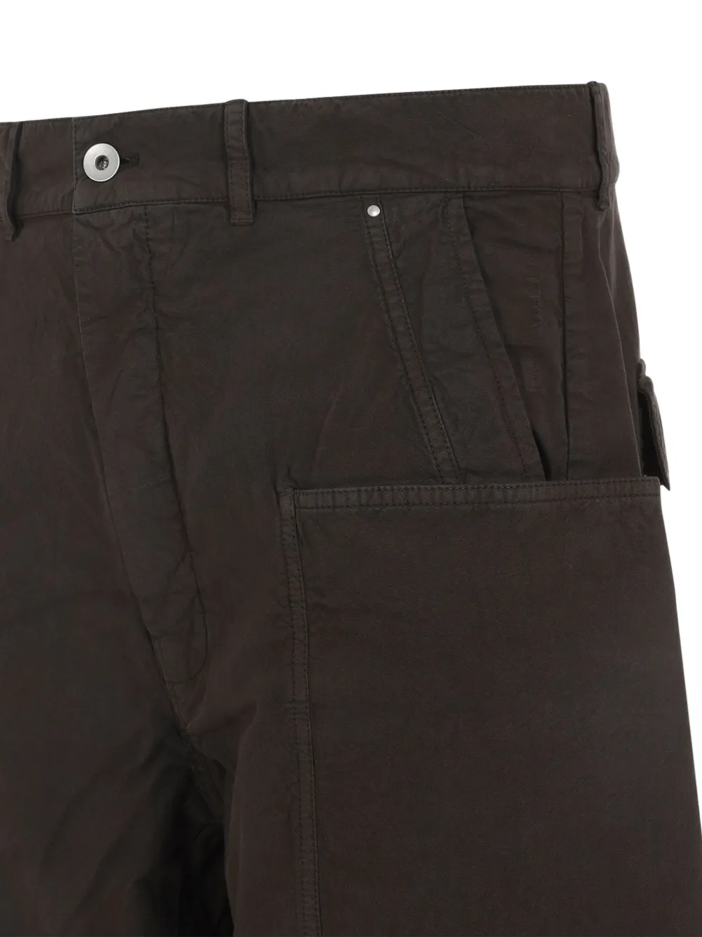 Rick Owens Double-pocket Straight-leg Trousers In Black