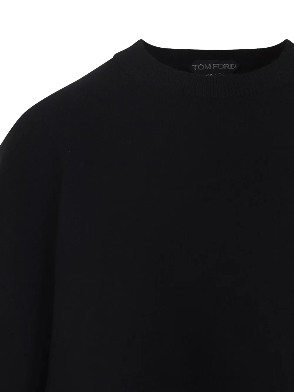 Tom Ford Knitted Sweater In Wool And Cashmere Blend In Black