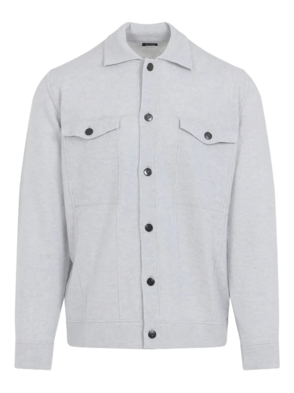 Kiton button-fastening flap-pocket shirt jacket - グレー Kiton button-fastening flap-pocket shirt jacket - グレー