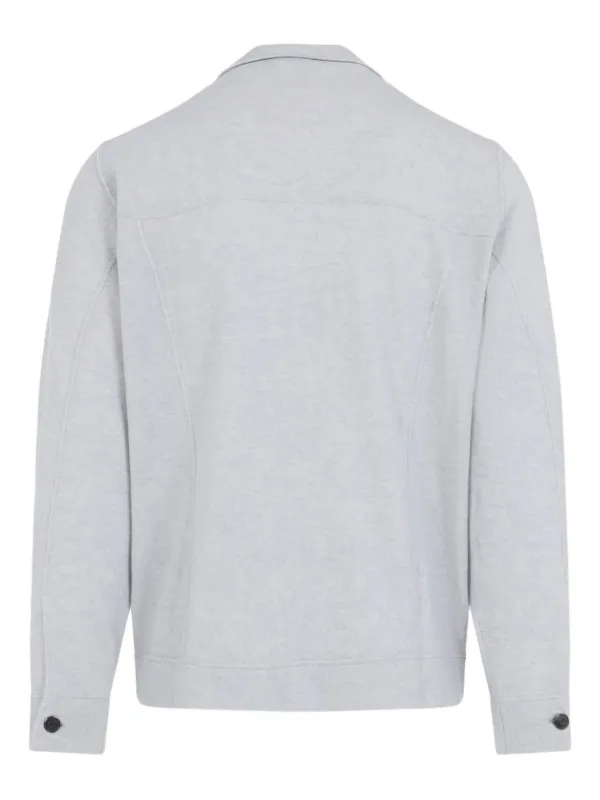 ジャケットその他 KITON Men Jacket UMK06510 1001 White Kiton button-fastening flap-pocket Shirt Jacket | Grey
