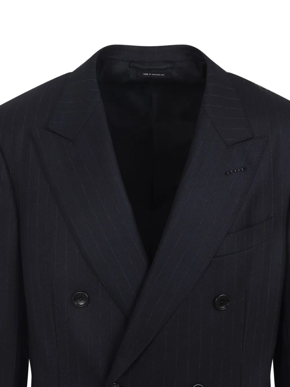 Tom Ford High Twist Double Breasted Wool Jacket Clothing In Blue