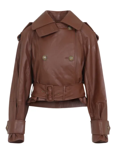 ZIMMERMANN Hypnotic belted leather jacket