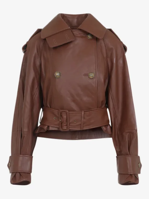 ZIMMERMANN Hypnotic belted leather jacket