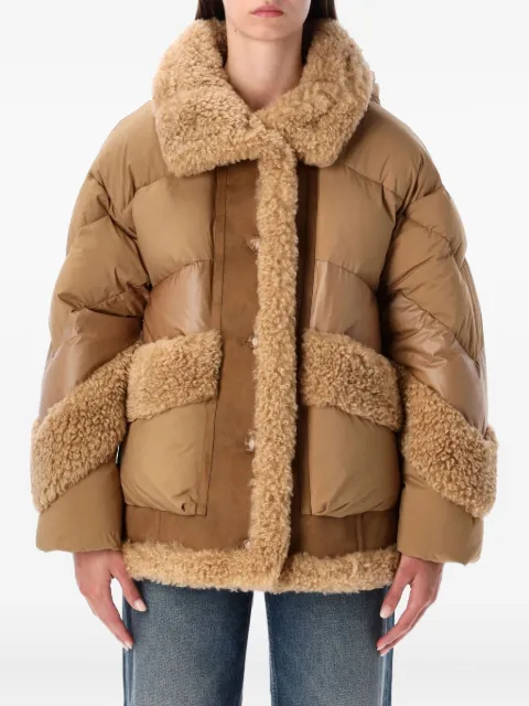 Urbancode panelled hooded puffer jacket