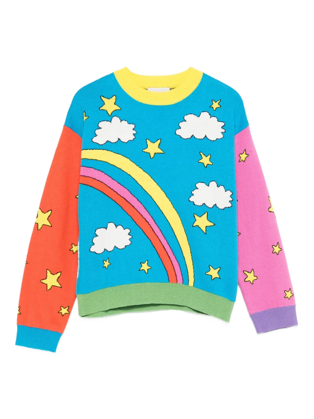 Stella McCartney Kids rainbow-print sweater | Blue | Image 1