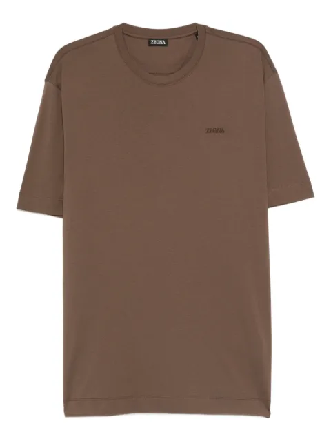 Zegna logo-embroidered crew-neck T-shirt