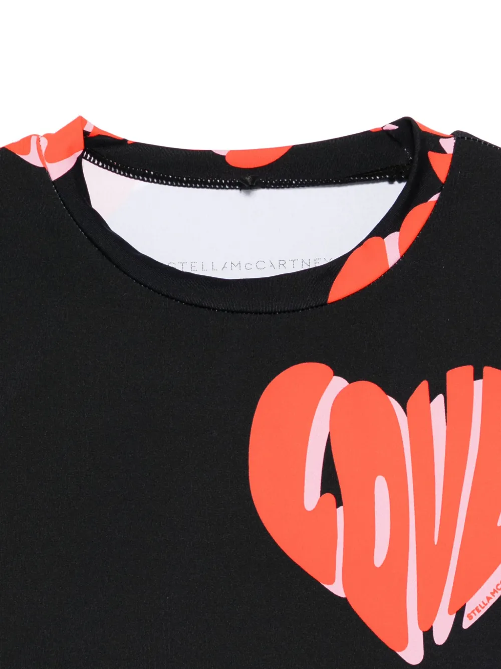 Stella McCartney Kids T-shirt met hartprint Zwart