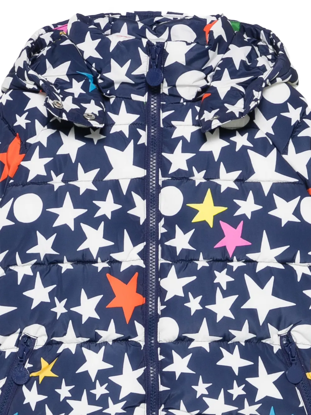 Stella McCartney Kids Donsjack met capuchon Blauw
