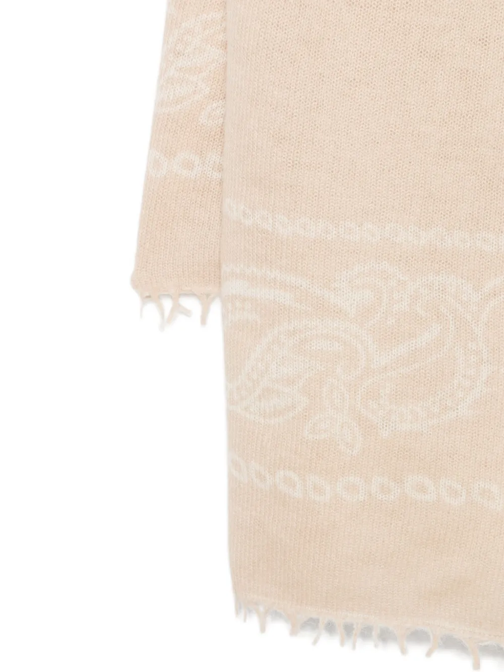  Liska Paisley-print Frayed Scarf - Neutrals 