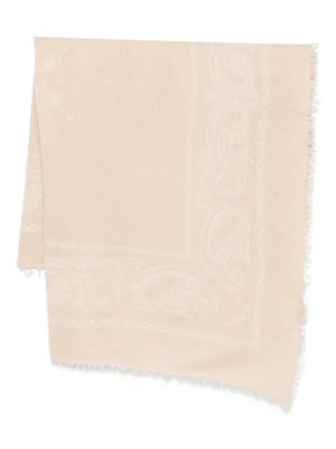 Liska mascada deshilachada con estampado de cachemira