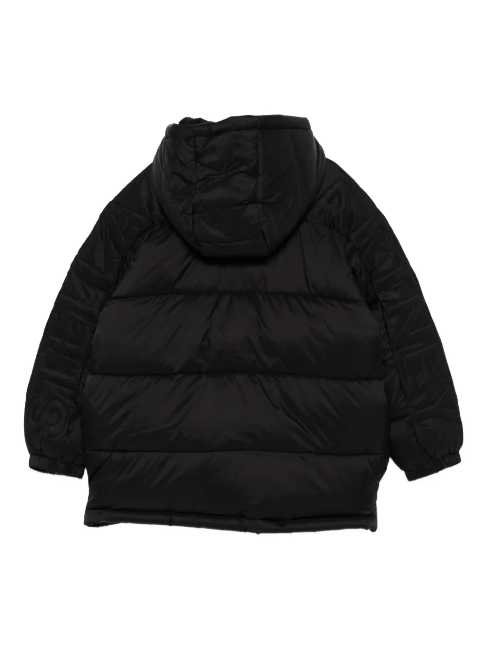 Stella McCartney Kids hooded panelled padded jacket | Boys Padded Jackets | Image 2
